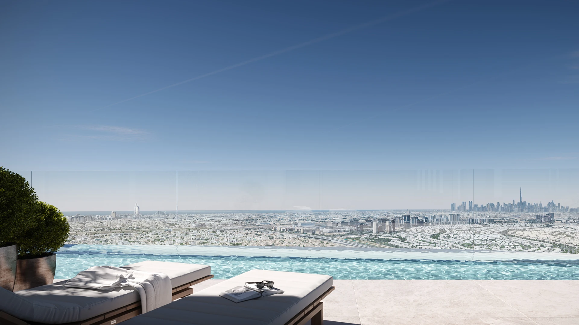 Dubai skyline view from SAAS Hills